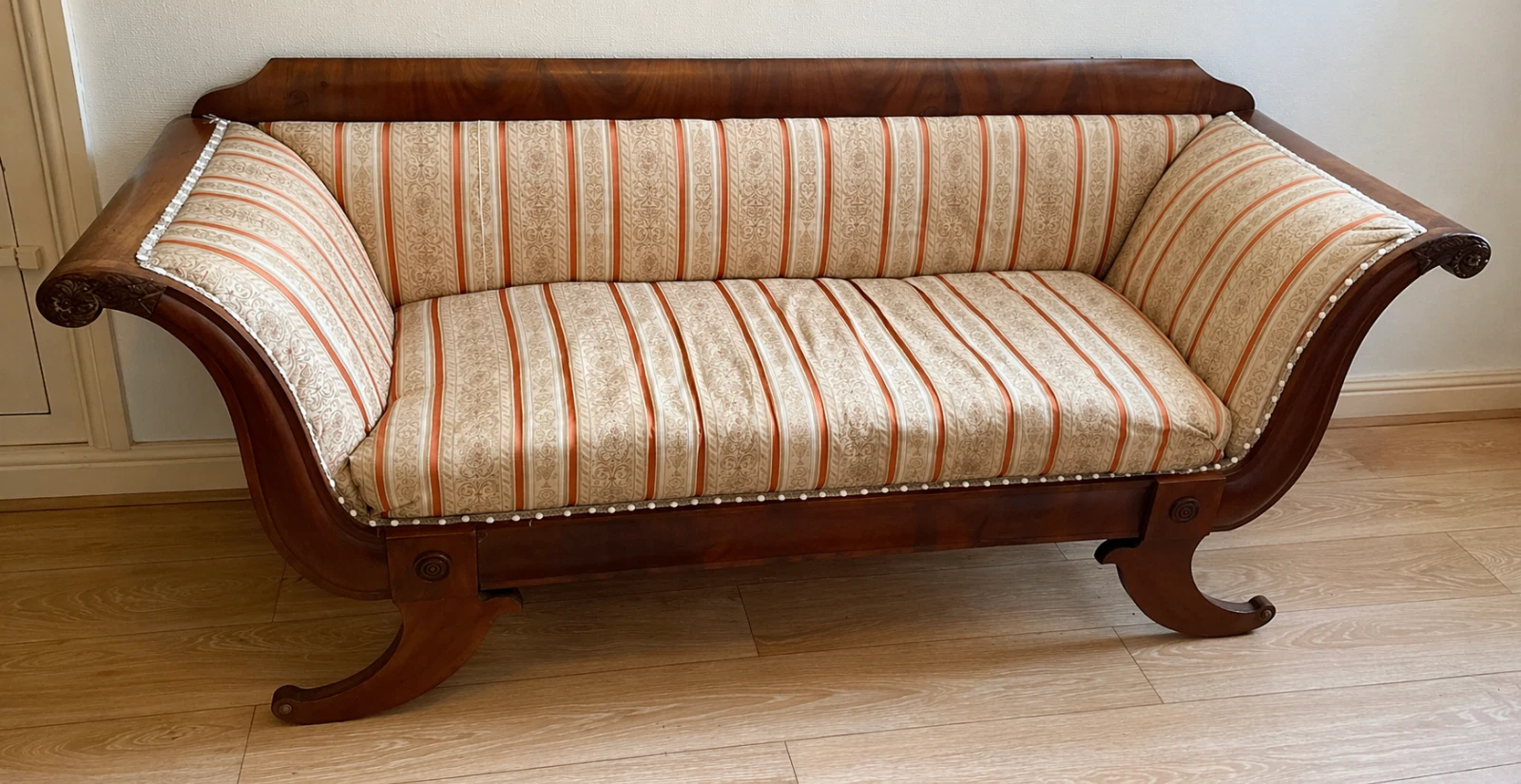 Antique German Biedermeier Mahogany Sofa c.1835