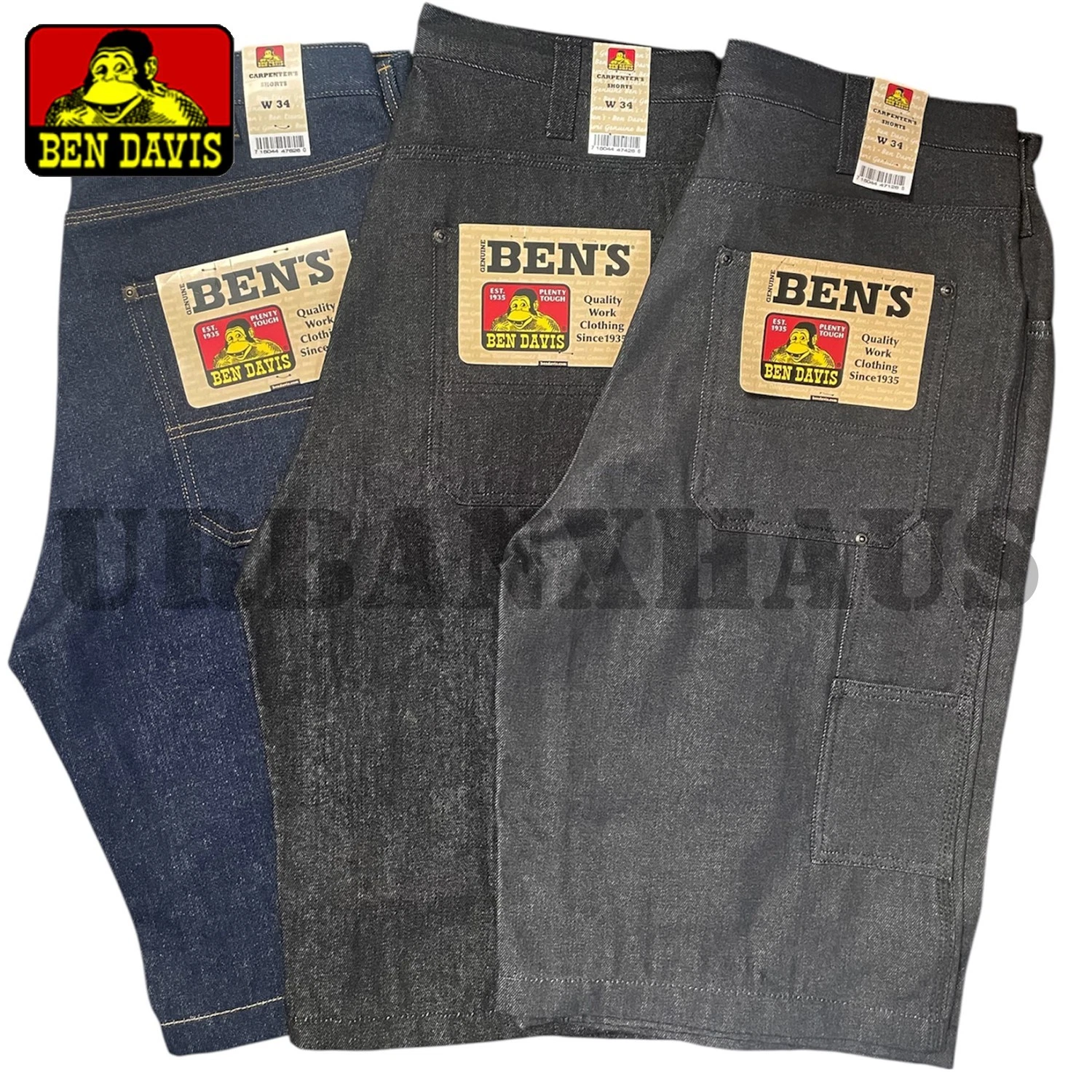 BEN DAVIS MEN'S CARPENTER SHORTS * 3 COLORS SIZE 30-50
Opens in a new window or tab