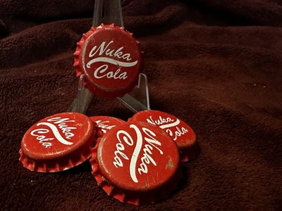 Hand-Aged Nuka-Cola Bottle Caps   Set of 5   Fallout Inspired 