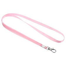 5Pack 17" Neck Lanyards 0.4" Width Flat Strap Lanyard with Swivel Hook Clip Pink