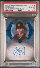 2020 BOWMAN TRANSCENDENT COLLECTION BLUE #CA CJ ABRAMS 8/10 PSA 10 AUTO
