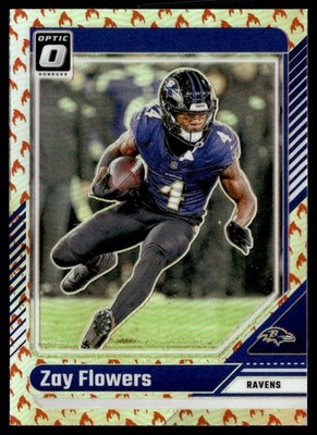 2024 Donruss Optic Fire Emoji SSP Zay Flowers #15 | eBay