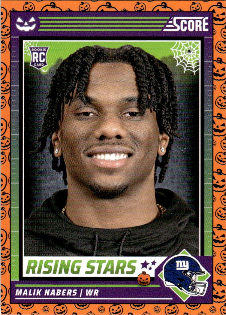 2024 Score-A-Treat #37 Malik Nabers A-Treat - Rising Stars Orange Pumpkin