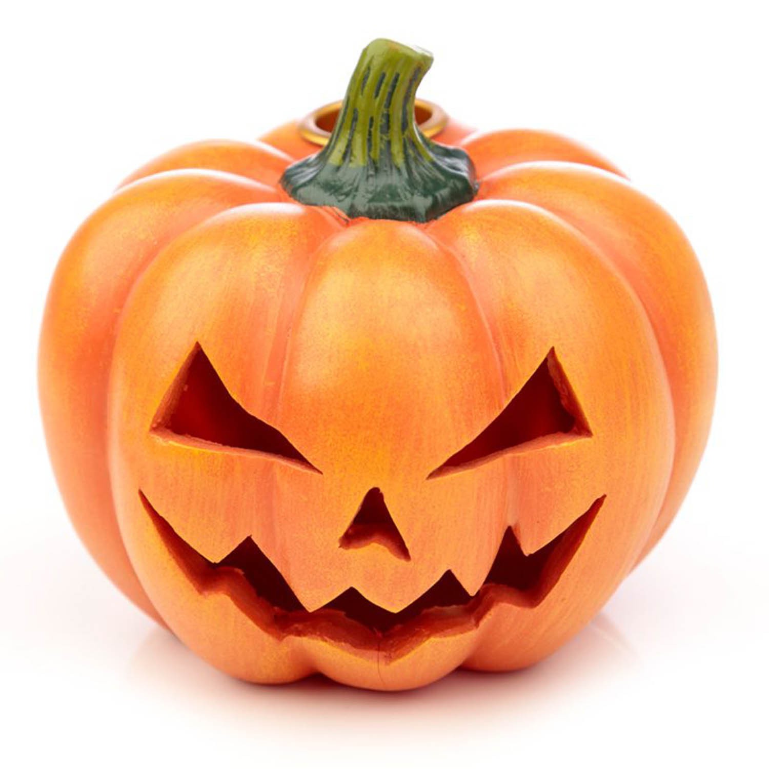 Pumpkin Backflow Incense Cone Burner Resin Halloween Decor Orange Aromatherapy