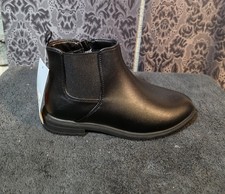 Cat  Jack-youth girl's black side zipper Brandy Chelsea ankle boots size 3