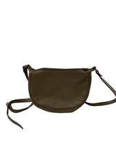Borsa a tracolla IL BISONTE in pelle beige a mezzaluna