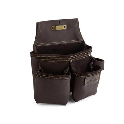 Framers Tool Pouch Nail Bag Oil Tanned Leather Carpenter Tool Belt, 7 Pockets...