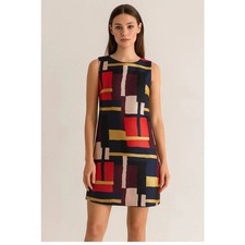 SZ 6 ALICE + OLIVIA Mod GEOMETRIC CLYDE Sheath Dress EXC!!
