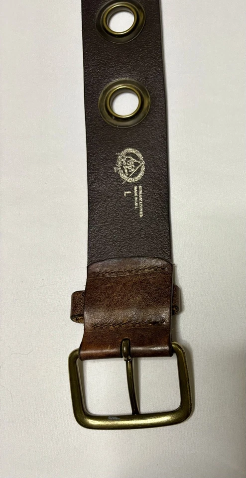 Vintage Gap 1969 Leather Grommet Belt – Brown, Size Large, Classic Style - Image 2 of 4