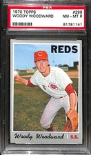 1970 TOPPS #296 WOODY WOODWARD PSA 8 NM-MT 81781141 