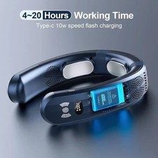 Portable Neck Air Conditioner Fan 6000mAh   Rechargeable 3-Speed Hands-Free