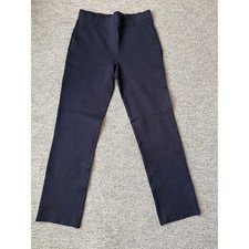 Quince Ultra-Stretch Ponte Straight Leg Pants Black Petite Medium DKBIZ01