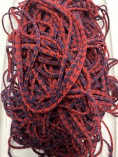 Red  Blue Textures-Cut Size 4 - 100 Wool Fabric for Rug Hooking