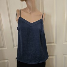 A New Day Spaghetti Strap Cami Tank Top SZ S Blue