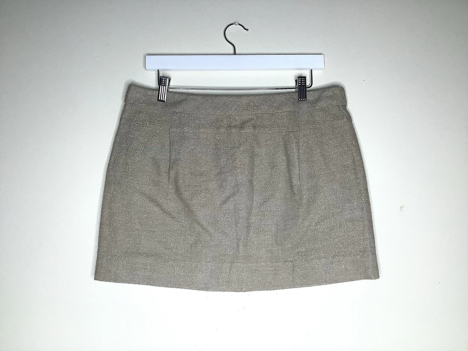 J. Crew Metallic Gold Knit Mini Skirt Women’s Size 10