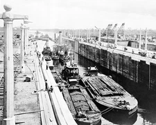 PANAMA CANAL LAKE GATUN LOCKS 1913 PHOTOGRAPH PHOTO PRINT