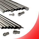 Edelstahlschiene Fliesenprofil Eckstücke & Muster Edelstahl V2A L250cm H6mm-12mm