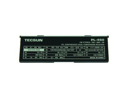 TECSUN PL-450 Radio Receiver Authentic Kickstand Tilt Flip Back Stand (BLACK)