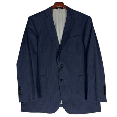 Brooks Brothers Blazer 42R Navy Blue Explorer Regent Fit Pinstripe Wool Blend