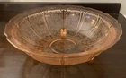 Pink Depression Glass Footed Bowl Jeanette Cherry Blossom 10  1/2” Perfect