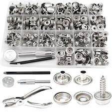 324Pcs Canvas Snap Kit Stainless Steel Screw Snaps with Setting Tool Marine Grad