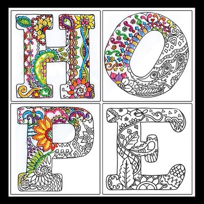 Design Works Crafts Hope Zenbroidery Kit, 12'' x 12'', Various