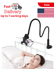 Universal Lazy Mobile Phone Gooseneck Stand Holder Flexible Bed Desk Table Clip