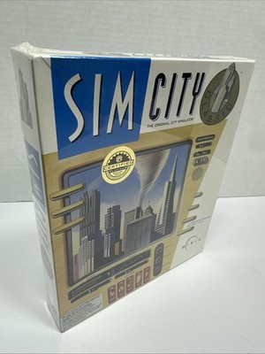 Factory Sealed Sim City Big Box Classic Version 1993 IBM Game 3.5'' 720K Discs