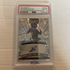 2023 Select Jackson Chourio Youth Explosion Signatures Cracked Ice 5/23 PSA 10  