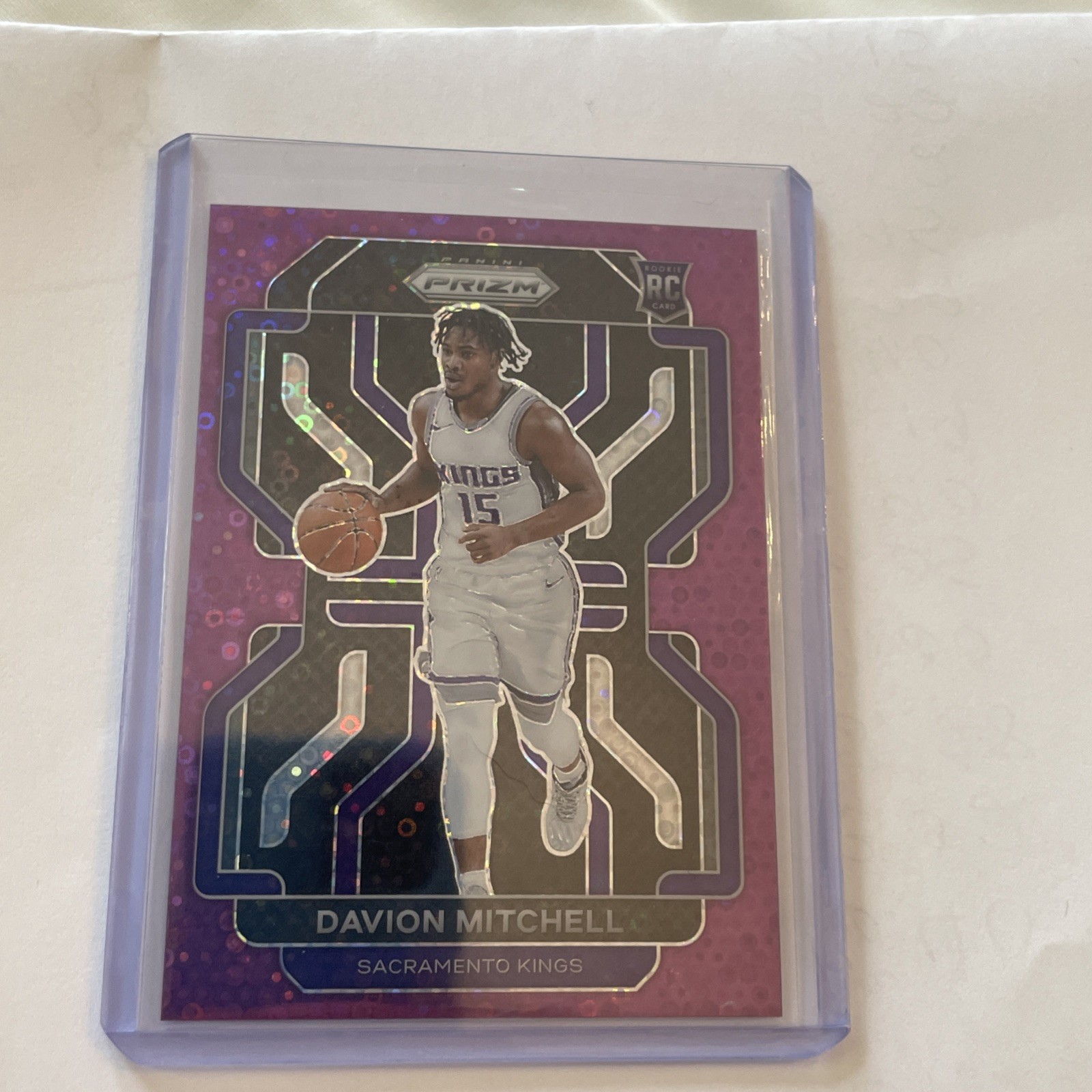 2021-22 Panini Prizm Davion Mitchell Rookie /75.   Pink Fast Break Prizm