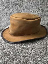 Steampunk Marlow Leather Top Hat Cap Size Large Brown Made in USA