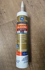 GE Advanced Silicone Kitchen & Bath Sealant, Almond, 10.1  Oz. Cartridge 2816707