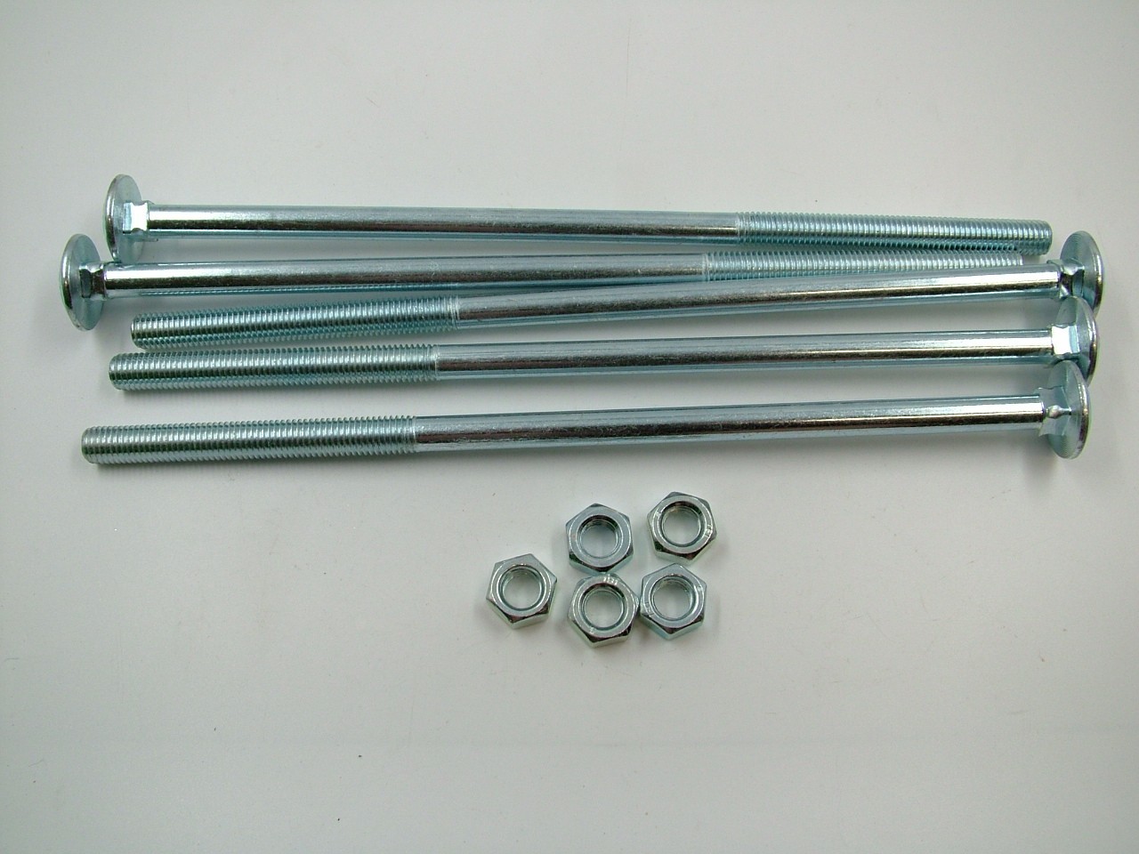 Carriage bolt & nut coach bolts M12 x 300mm Pack of 5, big quantity discounts