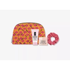 Clinique Skincare Makeup 4 Pcs Deluxe Samples Gift Set Yellow Kiss Bag