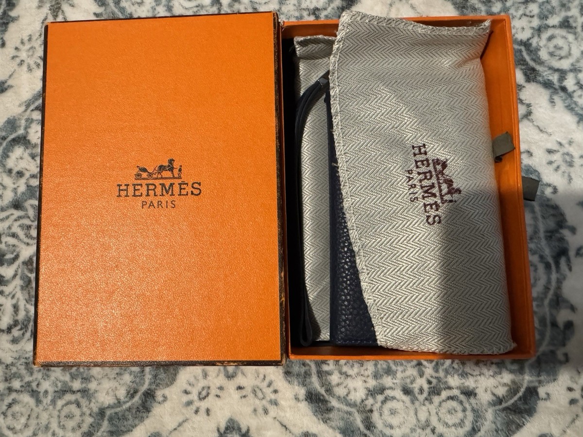 Hermes Paris Vintage Iphone Wallet Case W Box. Authentication Card