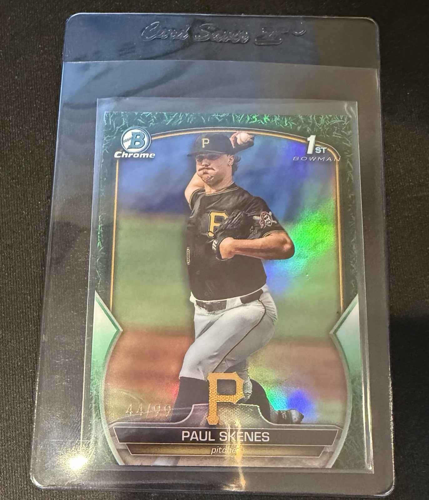 2023 Bowman Draft Paul Skenes Chrome Green Grass Refractor 1st #63/99 RC ROOKIE