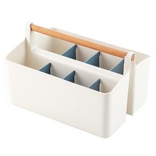 Marker Organizer Art Caddy Portable Storage Bin with Adjustable Dividers