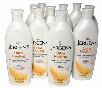 Lot 10 Bottles Jergens Ultra Healing Extra Dry Skin Moisturizer Vitamin C 10 oz