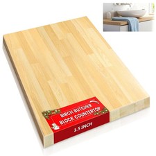 Butcher Block Countertop Solid Wood Table Birch Countertop Cutting Board for DIY