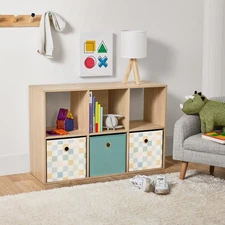 Mainstays 6 Cube Storage Organizer, Spring Pine