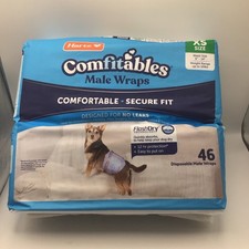 Hartz Comfitables Male Dog Wraps with Stretchy Waistband, XS 46 Count
