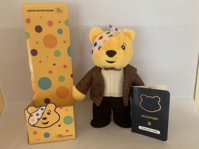 Pudsey Bear Doctor Who 11. Stofftier 13 Zoll & Reisepass Neu & Karton Kinder in Not 
