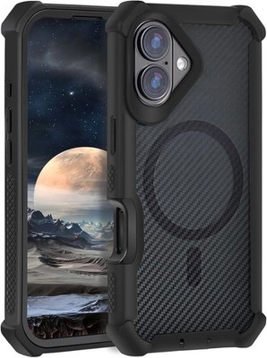 Rugged Case für iPhone 17 Magnet Cover kompatibel mit MagSafe, mit Tempered