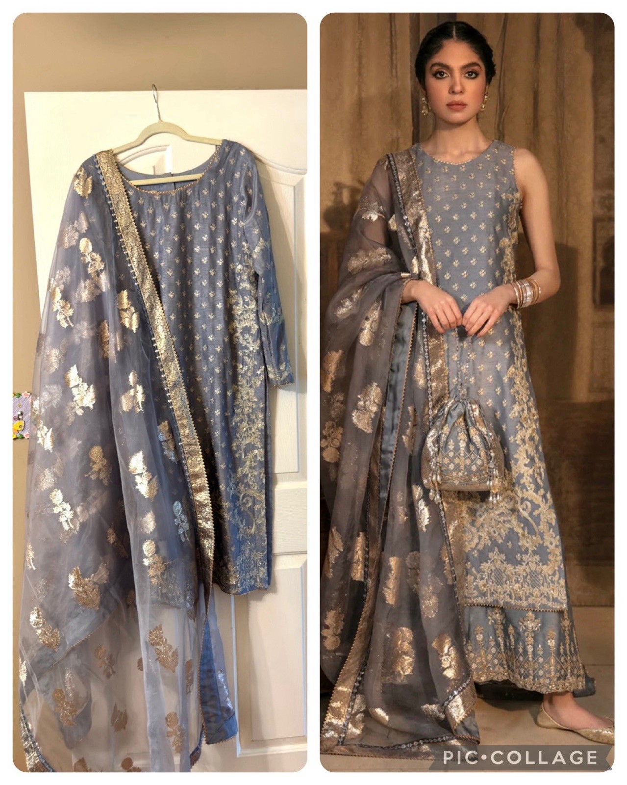 Pakistani Indian Shalwar Kameez 3 Piece Set Desig… - image 1