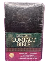 New Sealed Compact Bible King James Version  Letter Bonded Leather NELSON 4225
