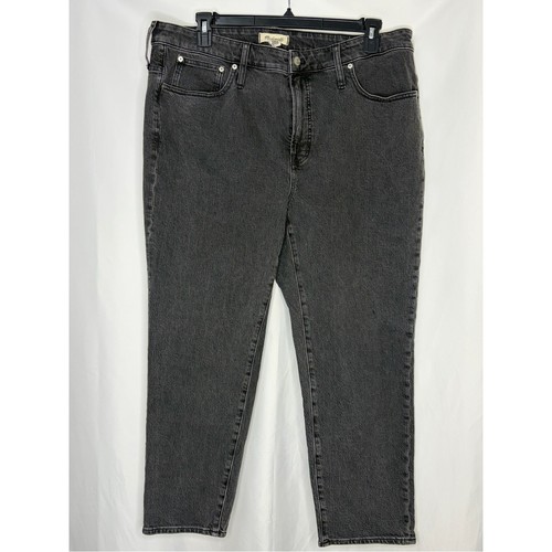 Madewell The Perfect Vintage Jean 18W Black Gray Wash High Rise Straight Leg