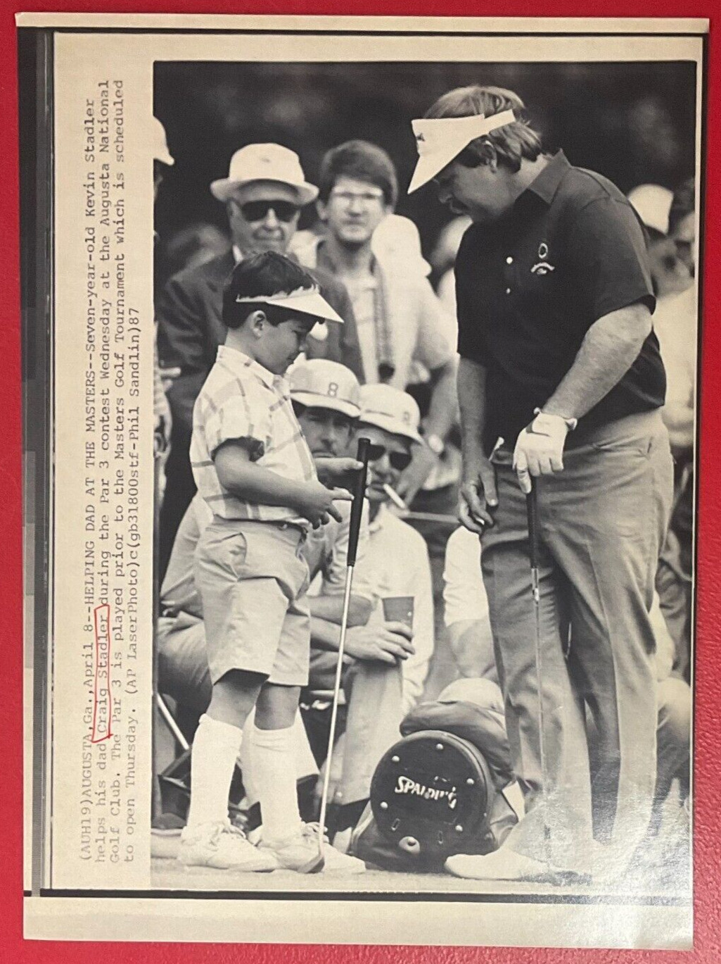 1987 Craig Stadler w/ His Son at Par 3 Contest Type 3 8x11 Original Photo