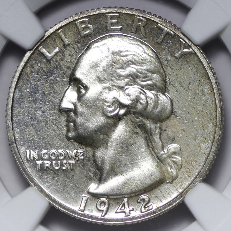 PRUEBA 1942 Washington Quarter NGC PF64 PR64 tonificado SFM Foto 2 de 3