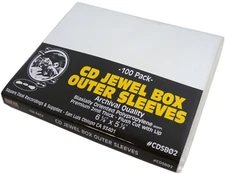 (100) CD Sleeves - PREMIUM 2mil Polypropylene - Standard Archival Bags #CDSB02