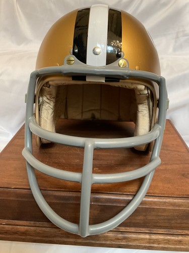 Original Vintage Wilson Football Helmet Custom New Orleans Saints JOP Facemask - Picture 3 of 11